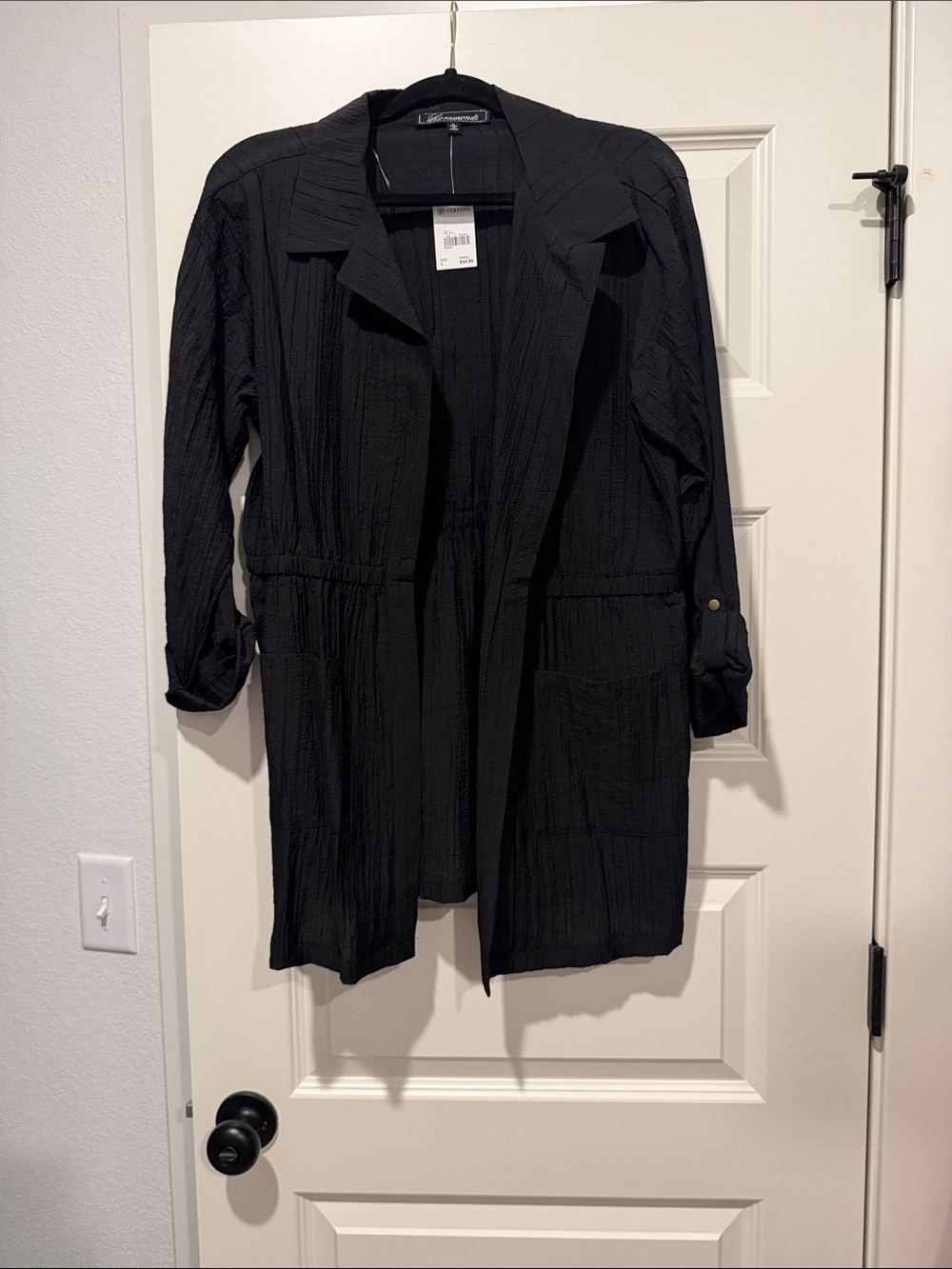Black Open Front Women's Jacket